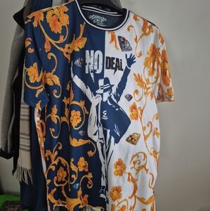 Elite Premium Denim Diamond No Deal Michael Jackson Shirt (XL)